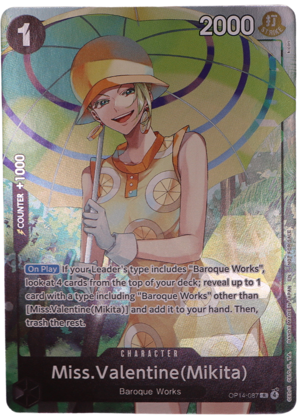Miss.Valentine(Mikita) R Promo / OP14-087 (ENG) - Single