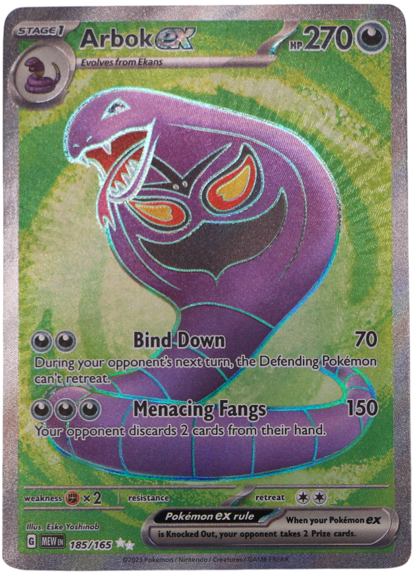 Arbok EX (MEW 185) Ultra Rare (ENG) - Single