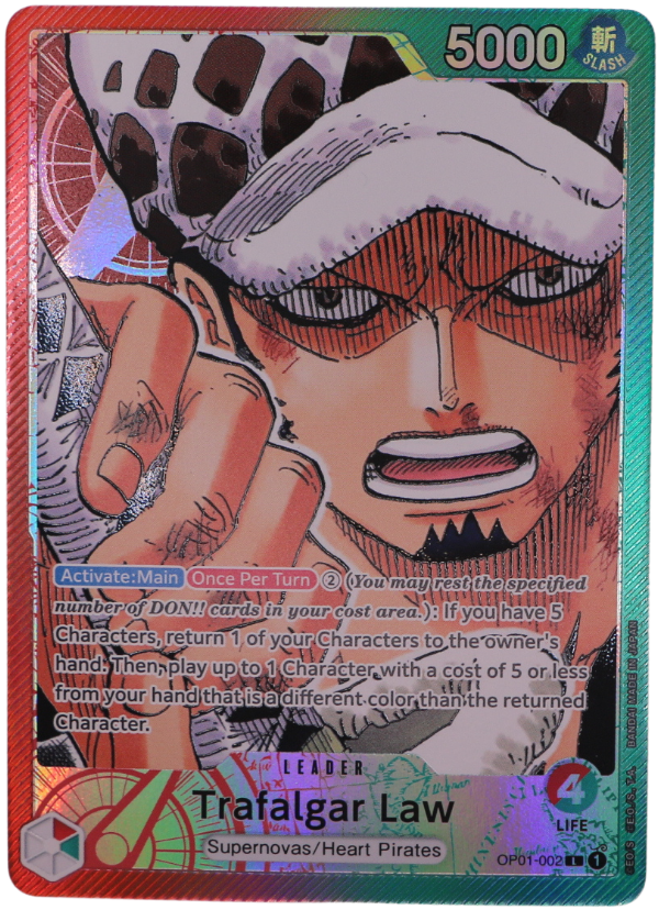 Trafalgar Law Leader Alt Art / OP01-002 (ENG) - Single